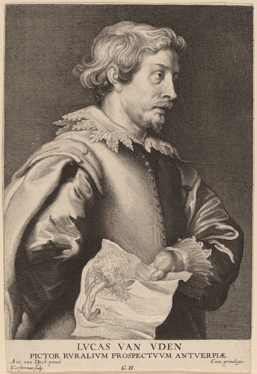 Lucas van Uden by Lucas Emil Vorsterman after Sir Anthony van Dyck