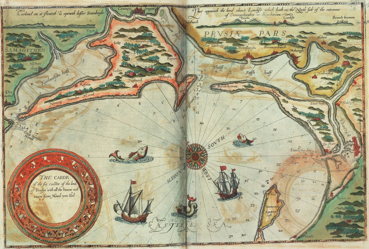 Coast of Prussia with all the havens and rivers from Memel to Heel by Lucas Janszoon Waghenaer
