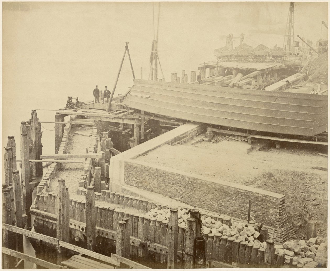 Construction of the expanded Limehouse Basin, London by Lucas and Tuck