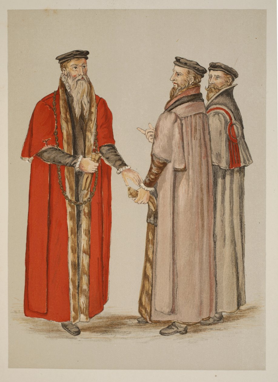 Lord Mayor, Aldermen and liveryman, from a description of England written during Elizabeth I