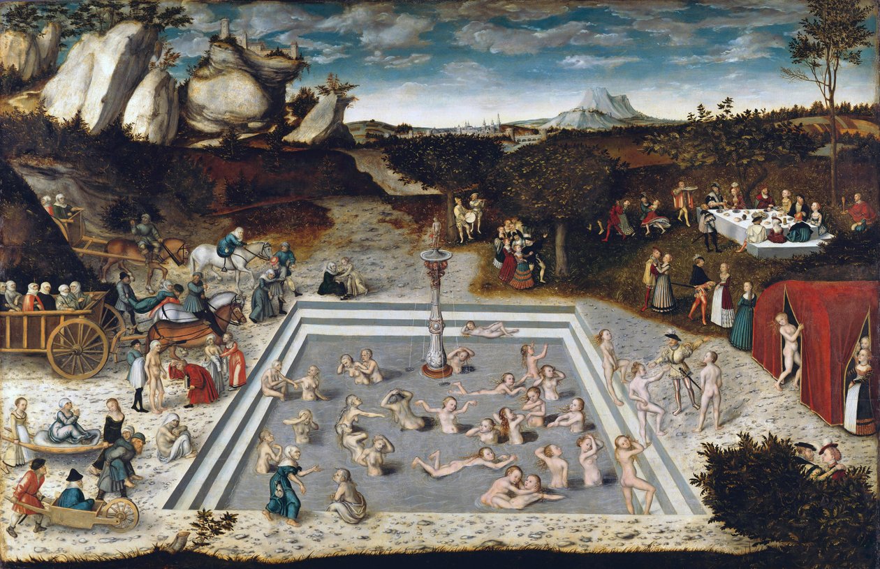 The Fountain of Youth, by Lucas Cranach the Elder (1472-1553) by Lucas the Elder Cranach