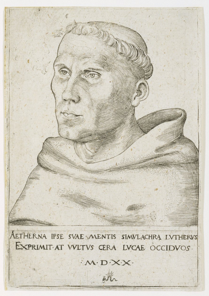 Martin Luther, Bust in Three-Quarter View by Lucas the Elder Cranach