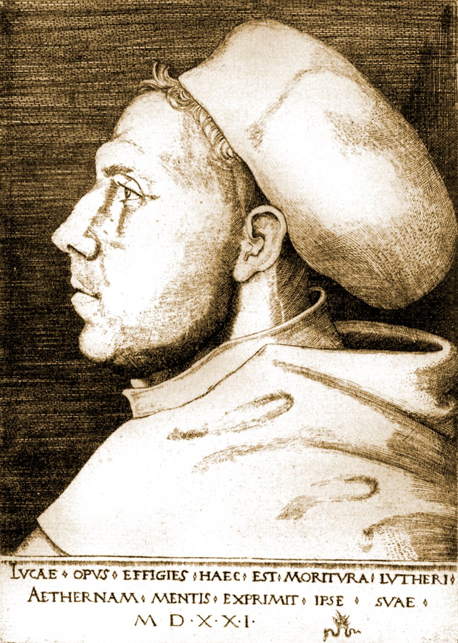 Martin Luther as a monk by Lucas the Elder Cranach