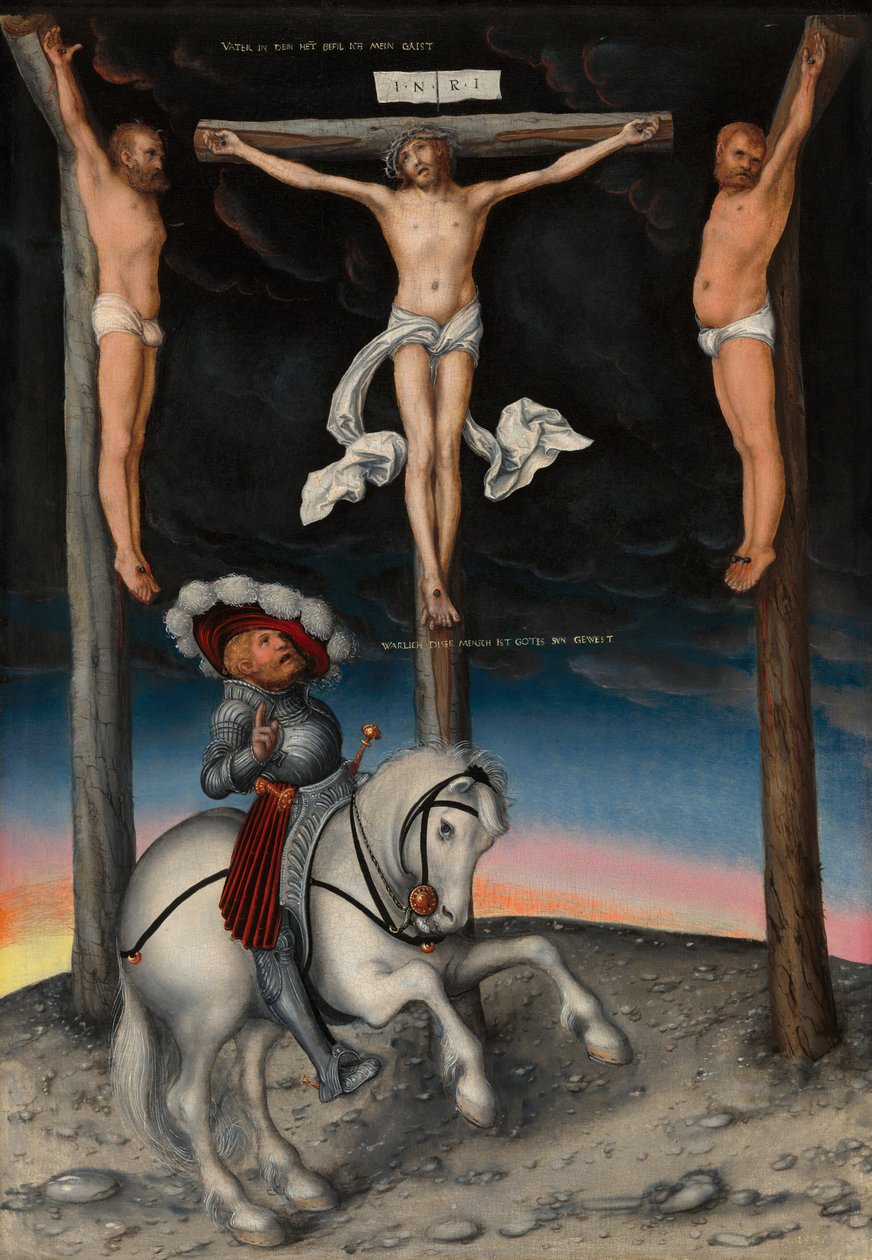 The Crucifixion with the Converted Centurion by Lucas the Elder Cranach