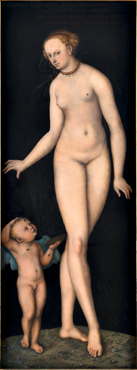 Venus with Cupid the Honey Thief, by Lucas Cranach the Elder by Lucas the Elder Cranach