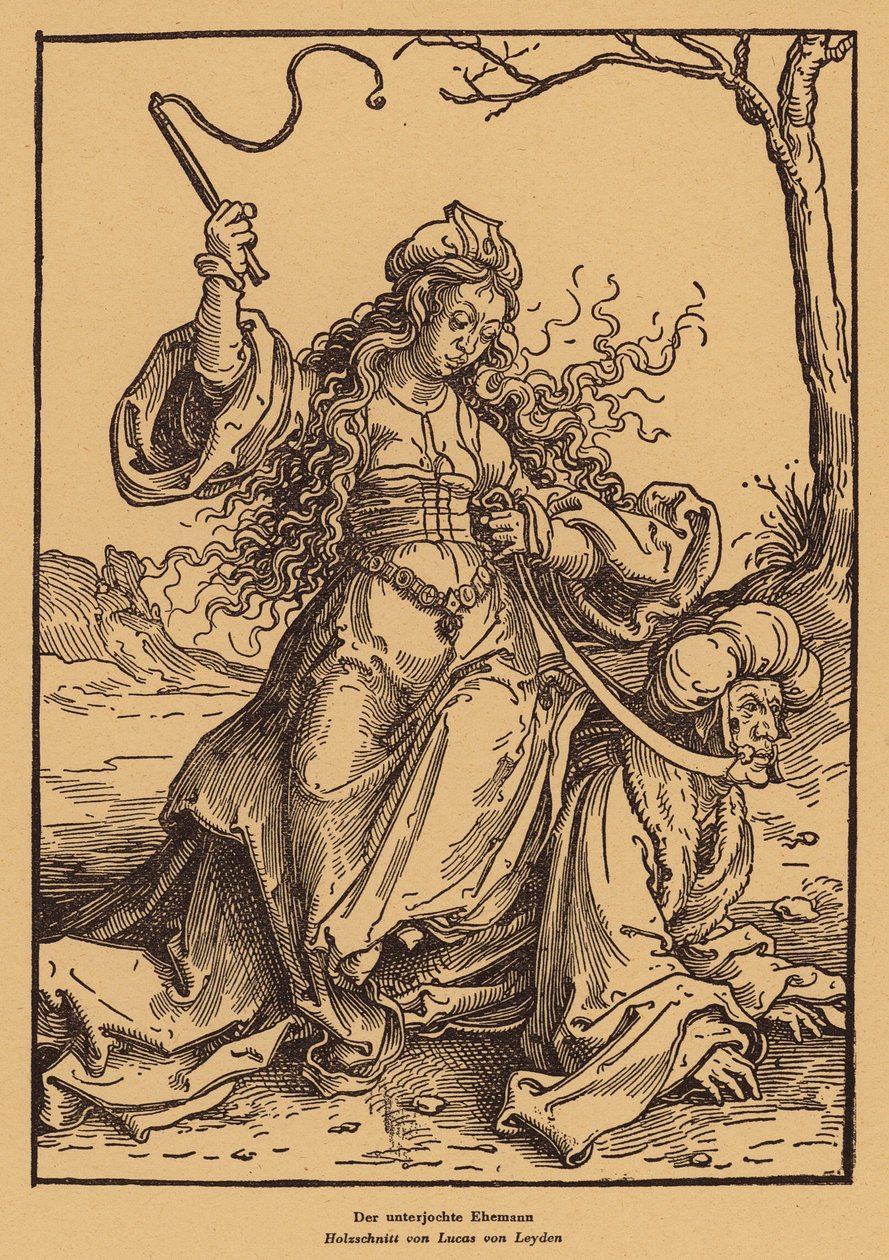 The Subjugated Husband by Lucas van (after) Leyden
