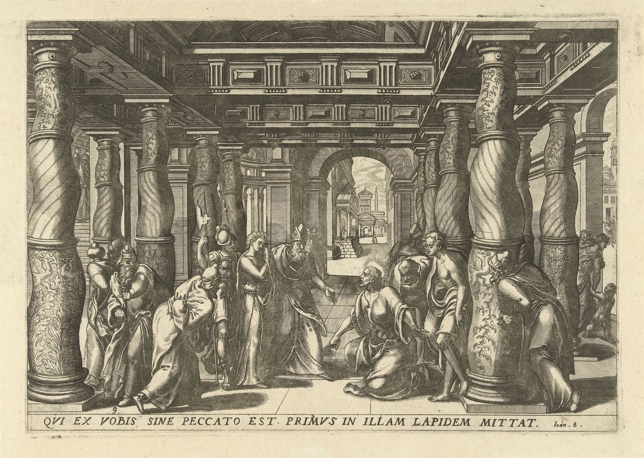 Christ and the Adulterous Woman (Memorabilia of the New Testament series) by Lucas van Doetechum