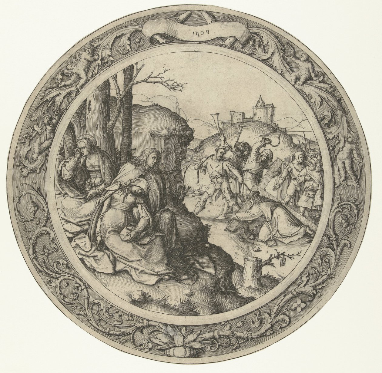 The Carrying of the Cross (The Round Passion series) by Lucas van Leyden
