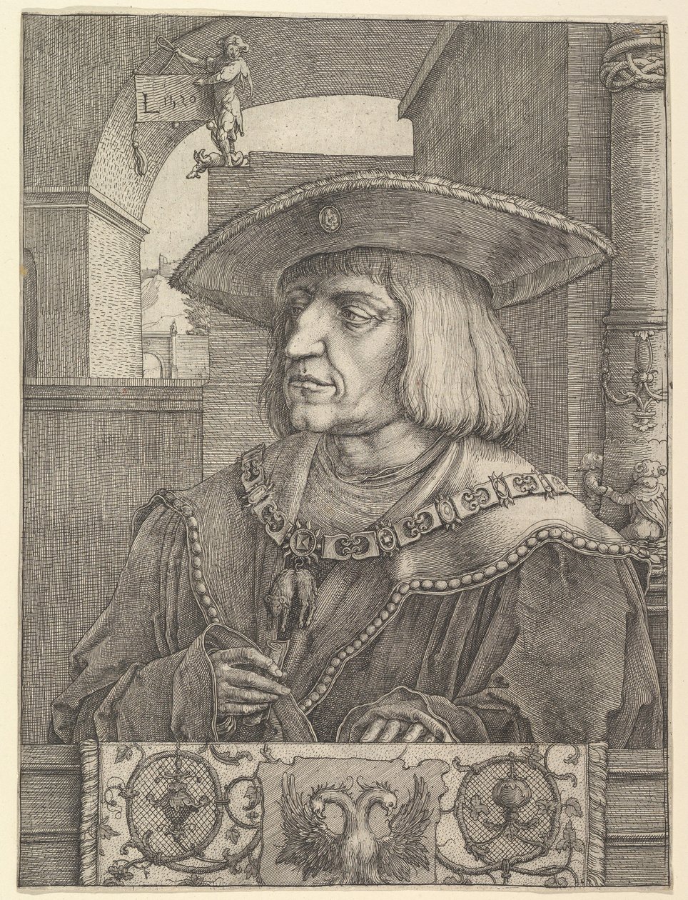 Emperor Maximilian I by Lucas van Leyden