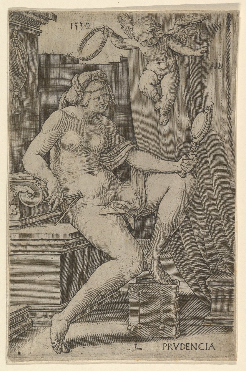 Prudence, from the series The Seven Virtues by Lucas van Leyden