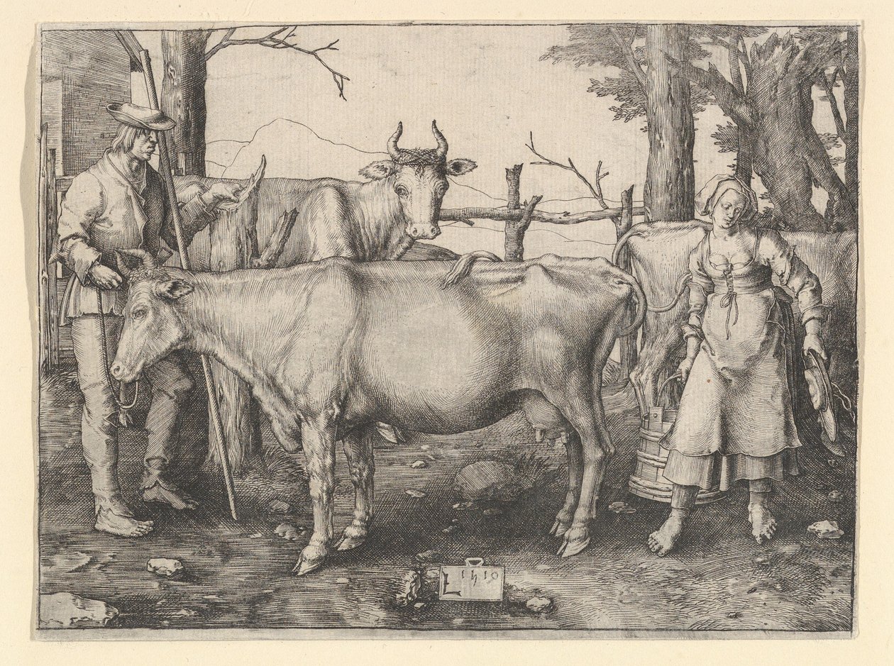 The Milkmaid by Lucas van Leyden