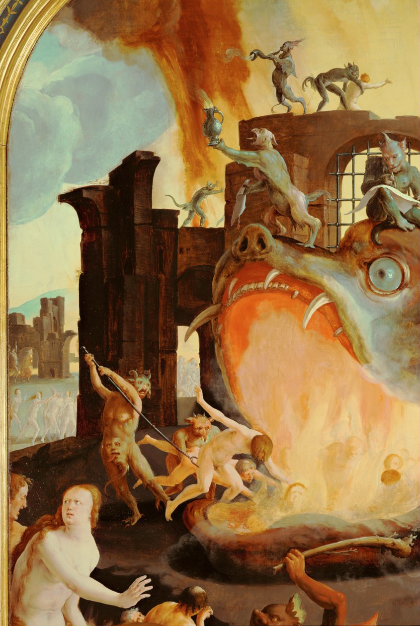 The Maw of Hell Devouring the Damned by Lucas van Leyden