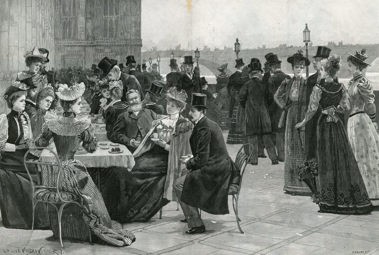The House of Commons: Tea on the Terrace by Lucien Davis
