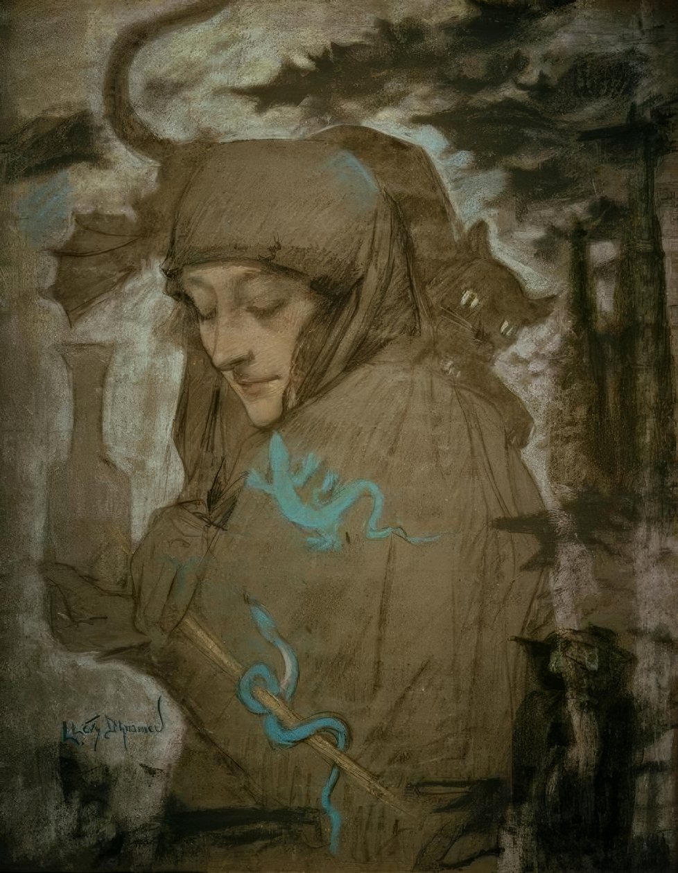 The Witch by Lucien Levy-Dhurmer