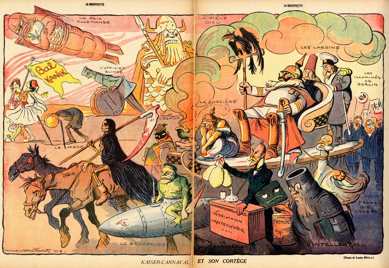 La Baionnette, Satirical in Colours by Lucien Metivet