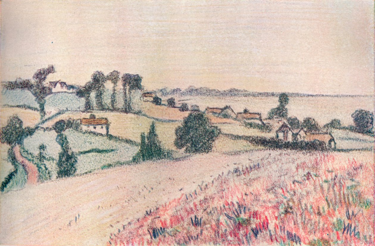 From a drawing in coloured chalks by Lucien Pissarro, 20th century by Lucien Pissaro