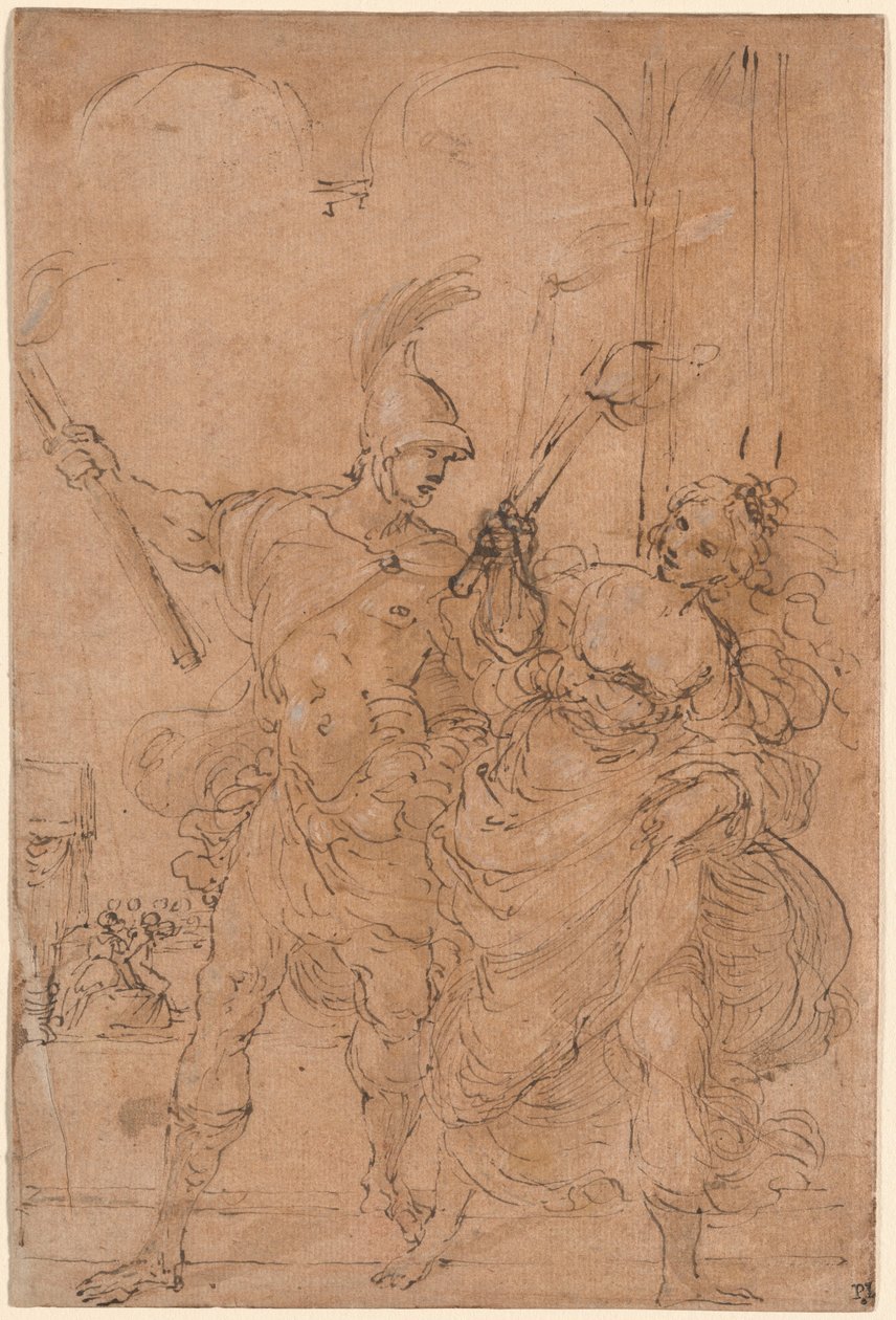 Alexander and Thaïs Setting Fire to Persepolis by Ludovico Carracci