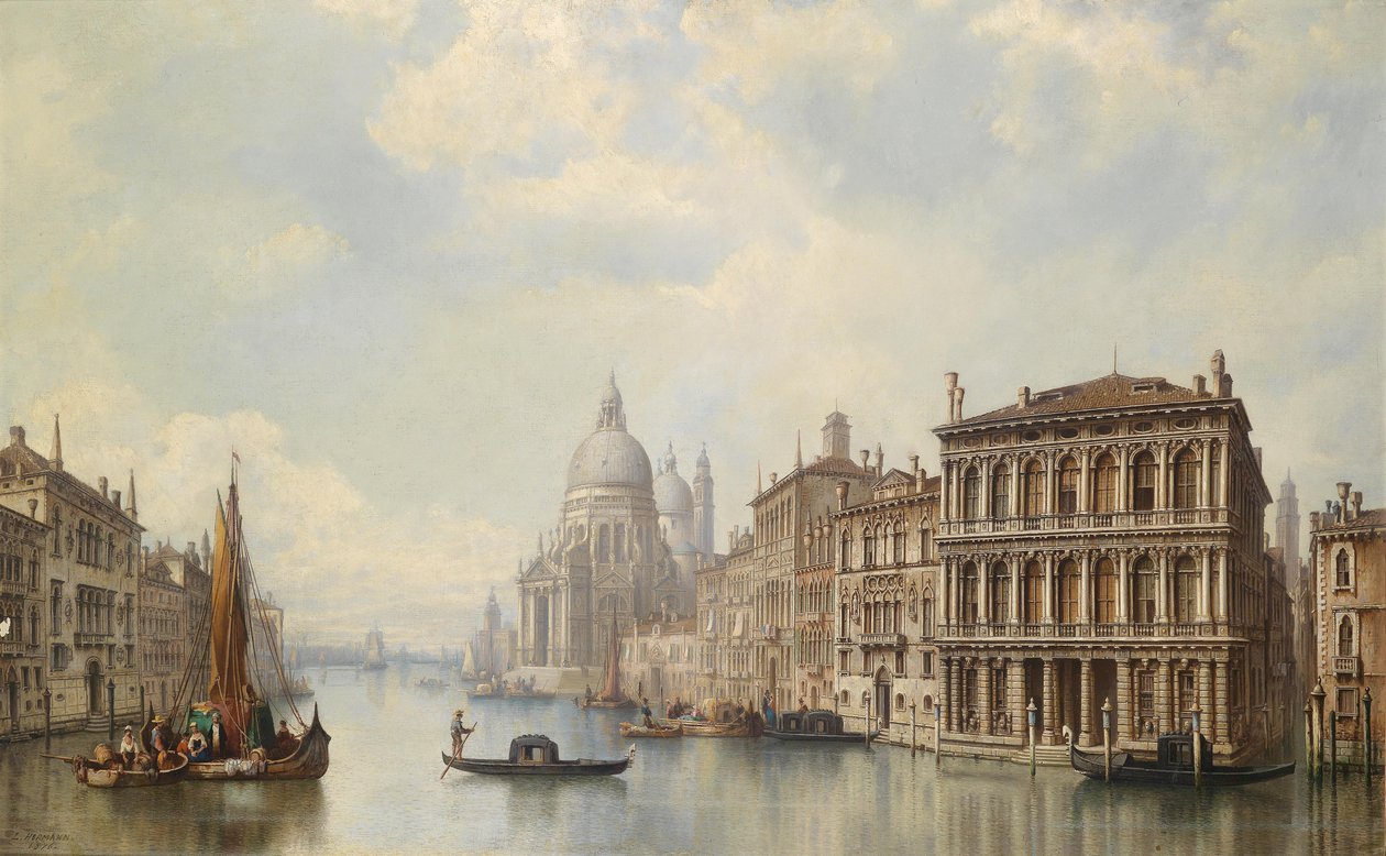 Venice, View of Santa Maria della Salute by Ludwig Hermann