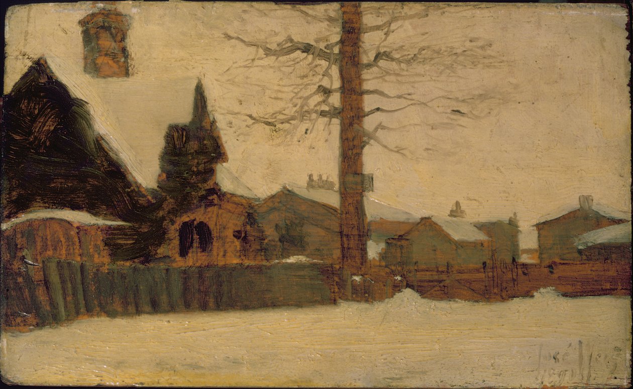 A Winter Scene by Ludwig Munthe