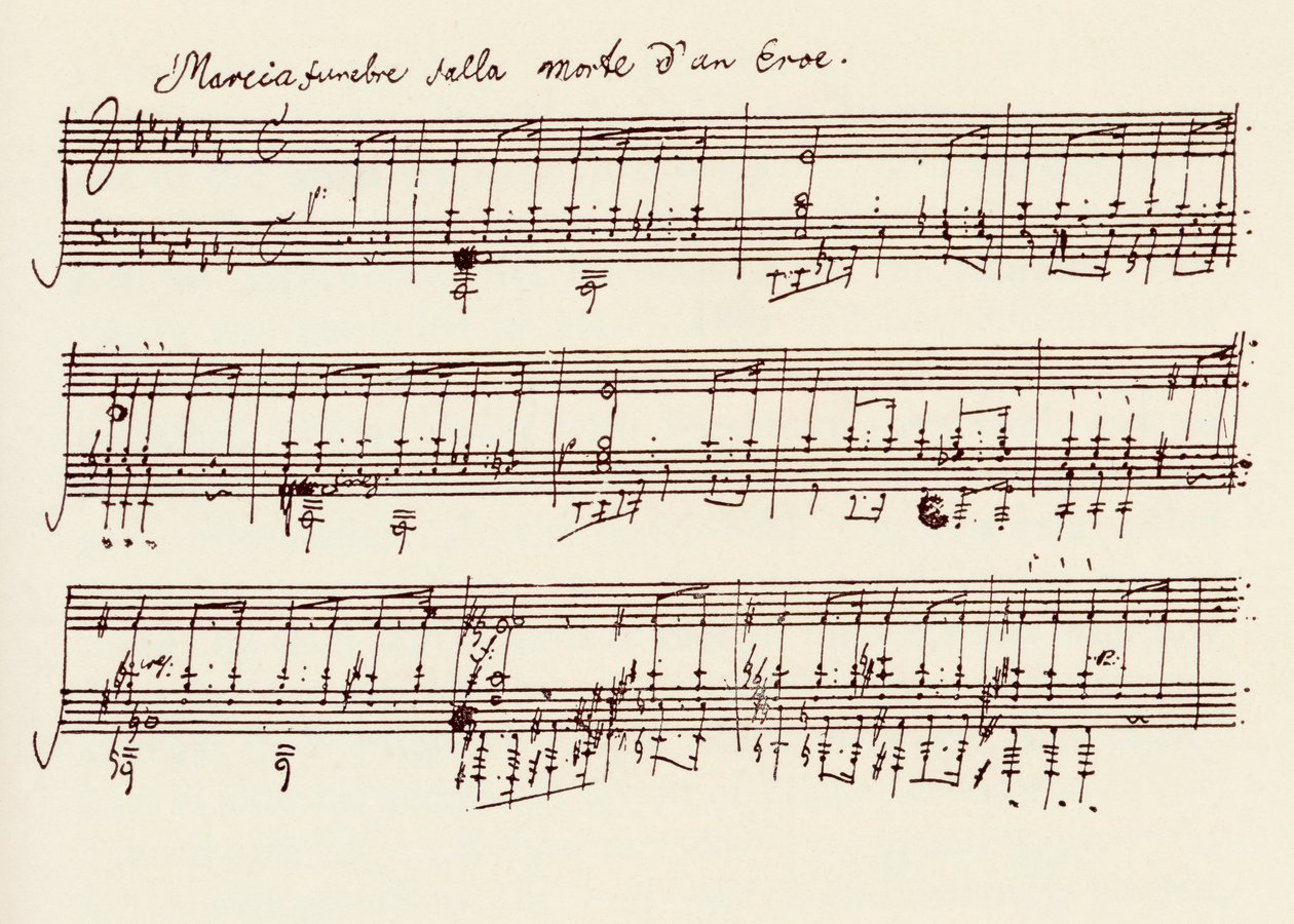 Portion of the Manuscript of Beethoven