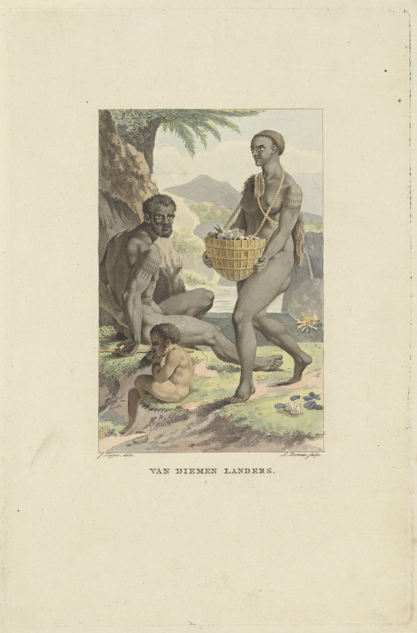 Inhabitants of Tasmania by Ludwig Gottlieb Portman