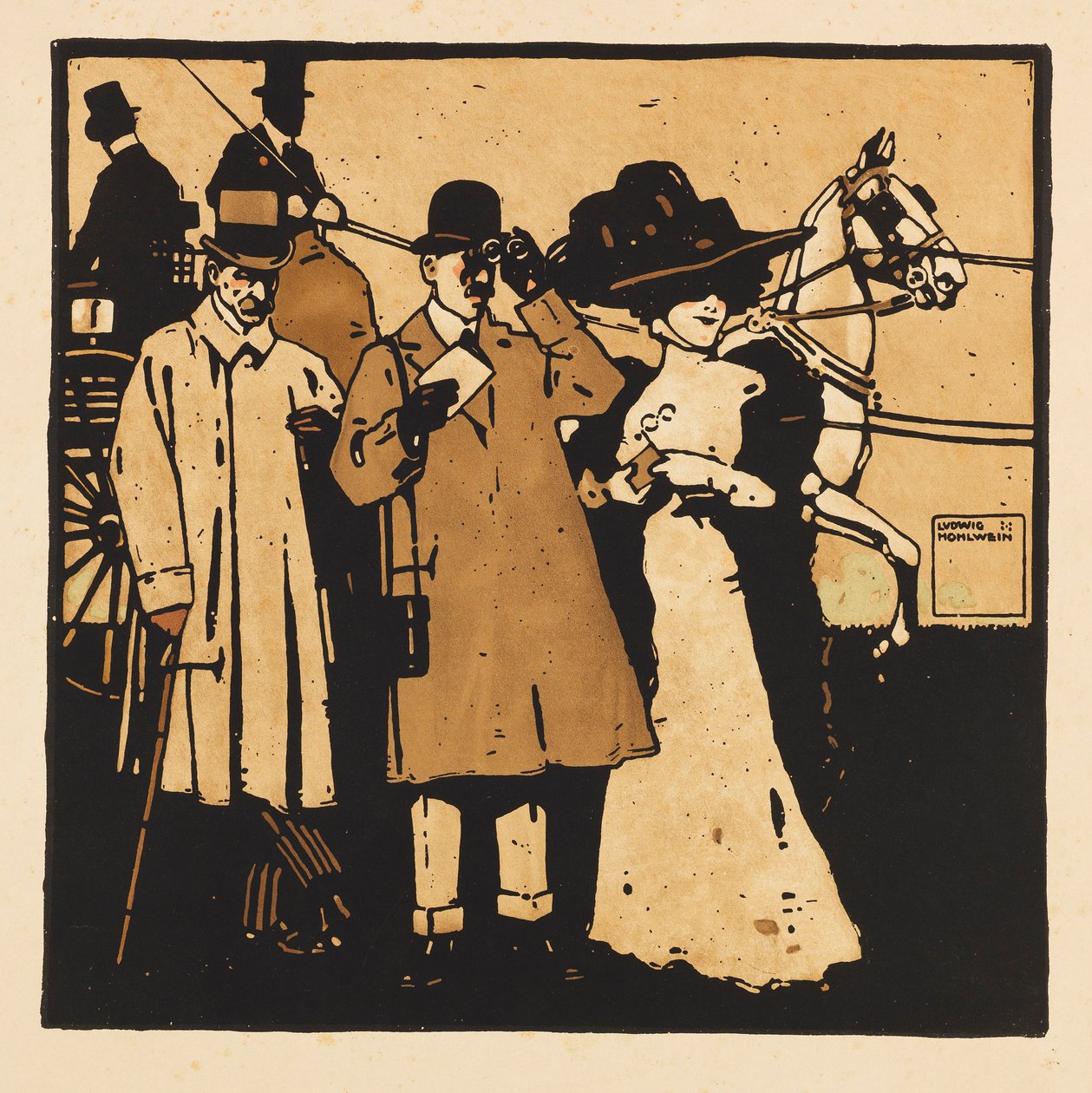 From the Portfolio Turf. Twelve Horse Racing Images by Ludwig Hohlwein