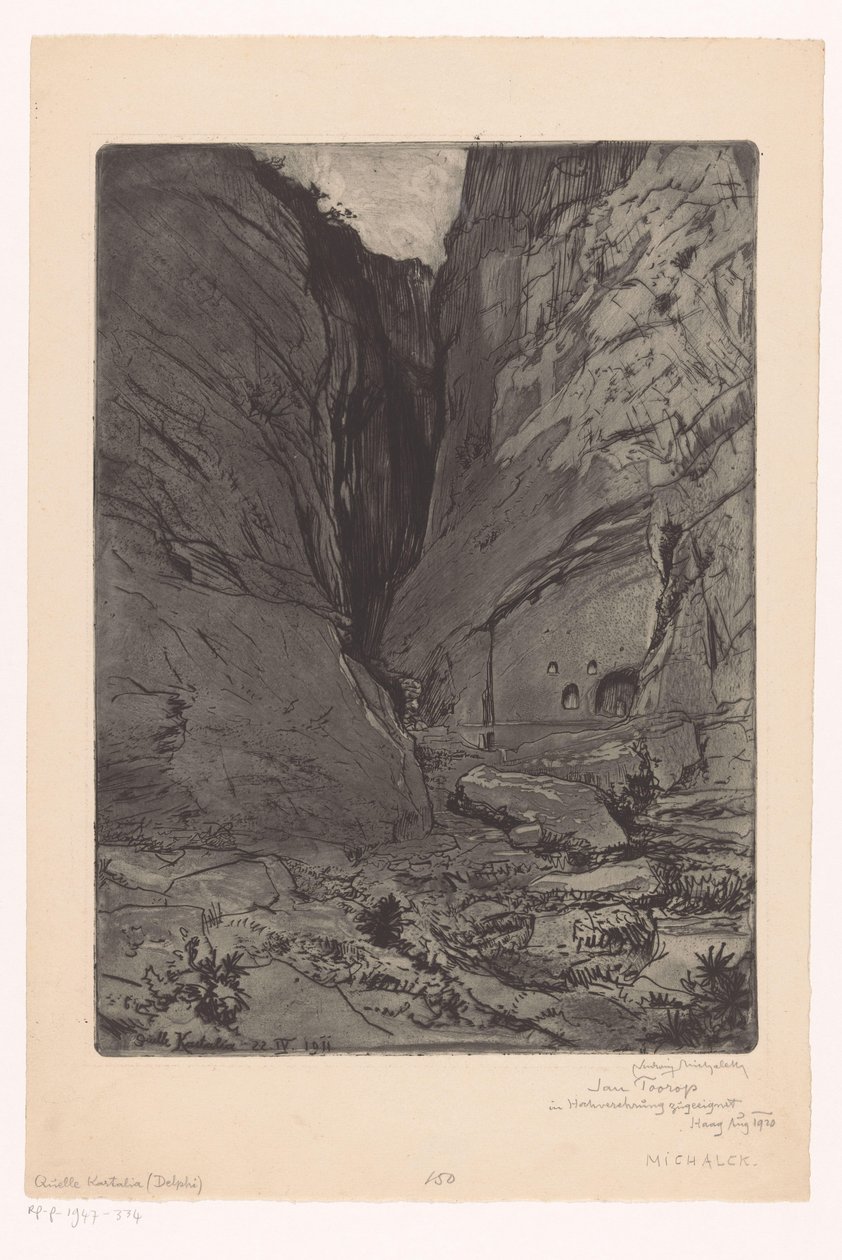 Castalian Spring at Delphi by Ludwig Michalek