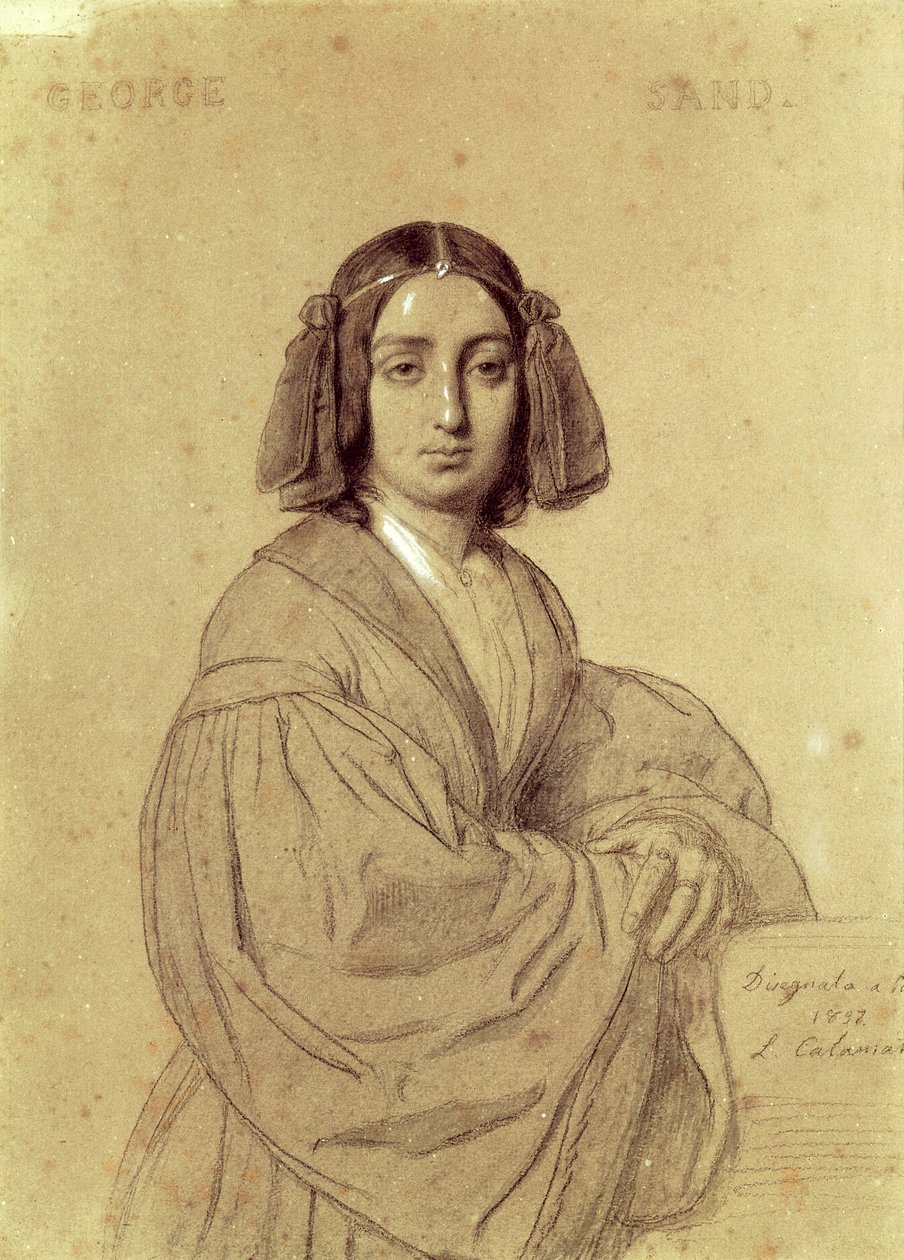 Portrait of George Sand by Luigi Calamatta