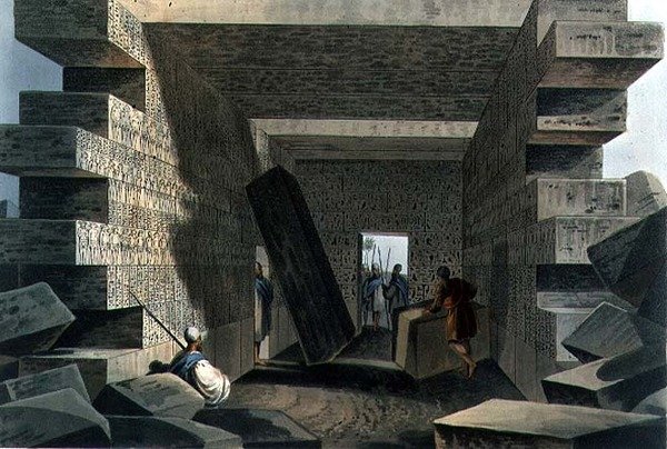Interior of the Temple of Jupiter Ammon, plate 71 from 