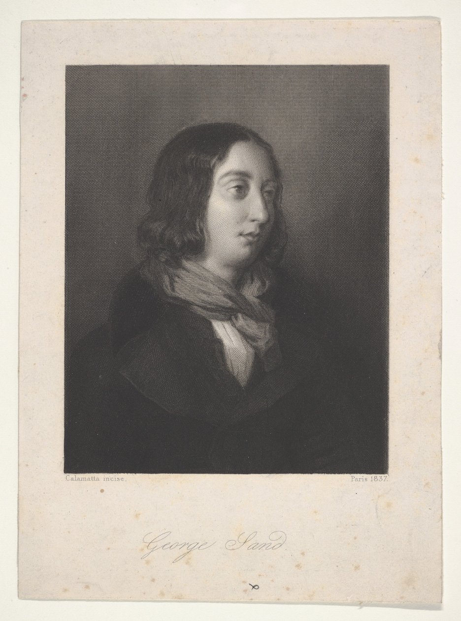 Portrait of George Sand by Luigi Calamatta