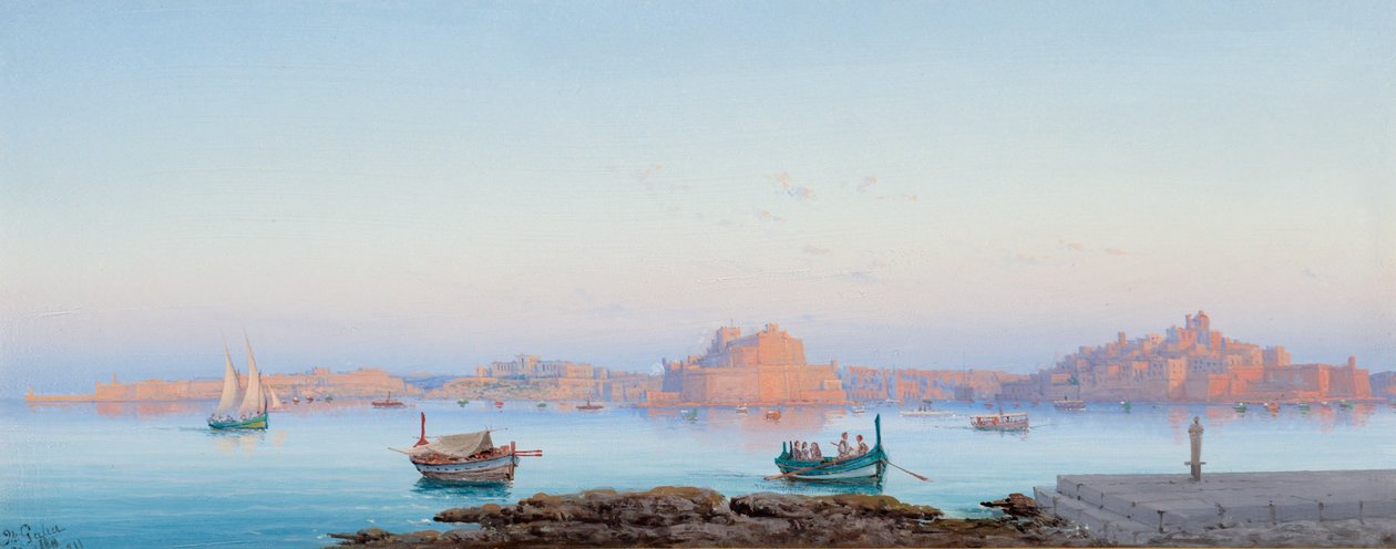 Grand Harbour, Malta, from Valletta by Luigi Maria Galea