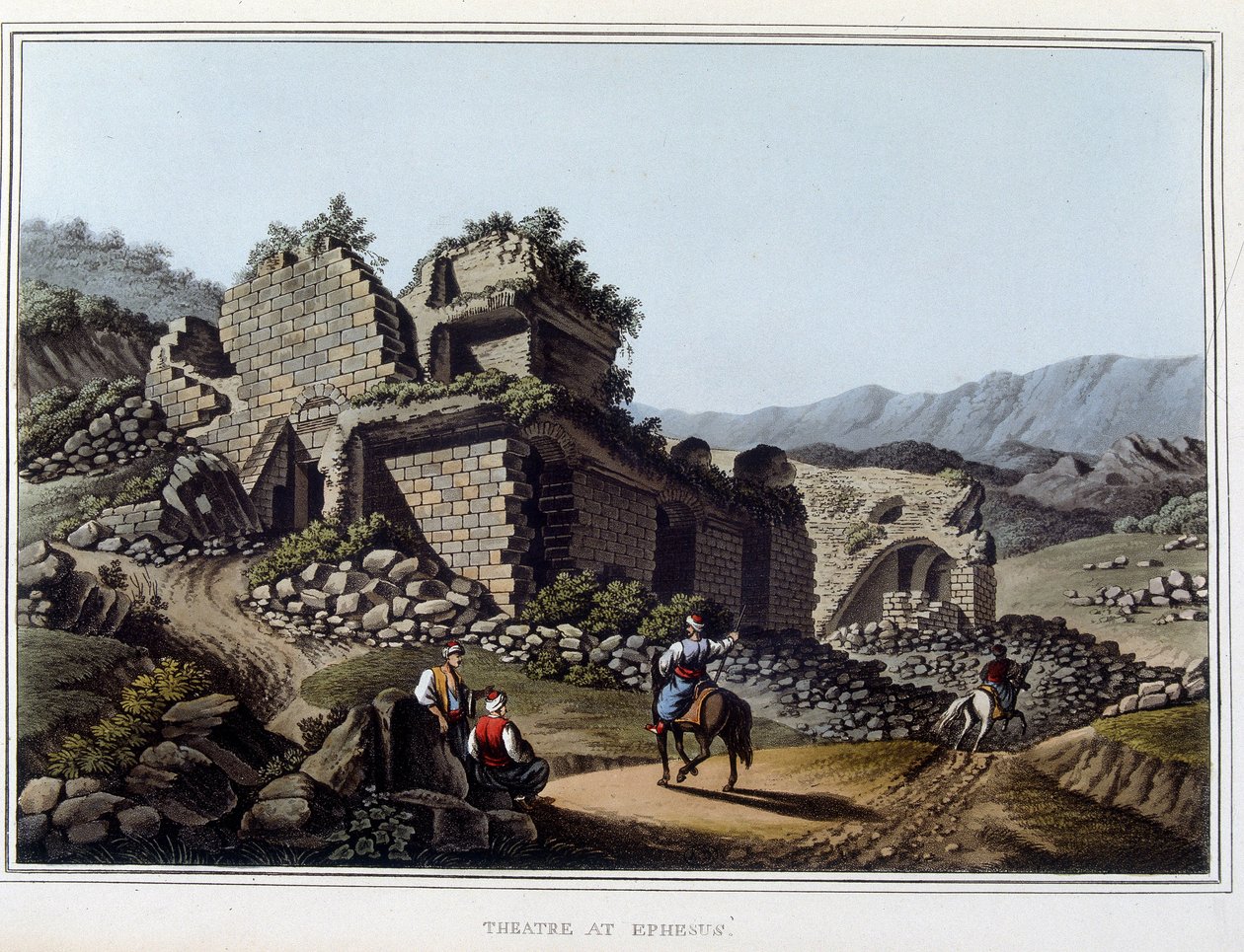 Theatre in ruins in Ephese, formerly ancient city of Greece, today in Turkey. In 