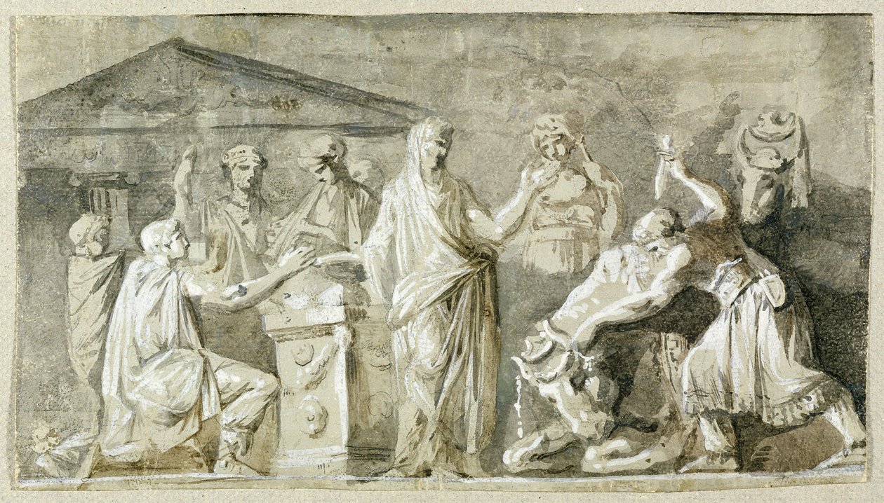 Ancient Sacrifice by Luis Paret y Alcazar
