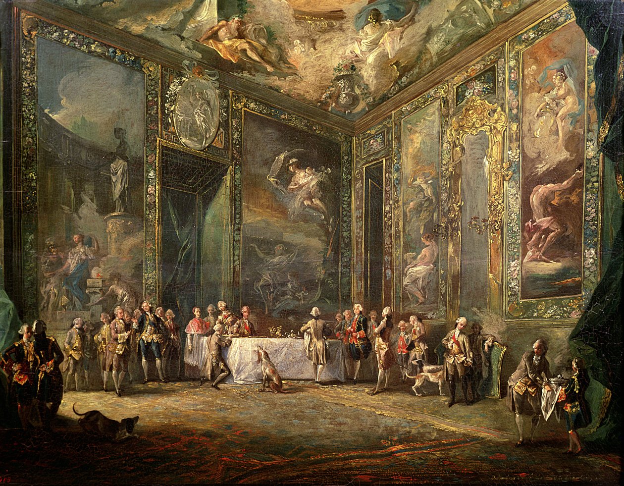 Charles III de Borbon, Lunching Before His Court, c.1770 by Luis Paret y Alcazar