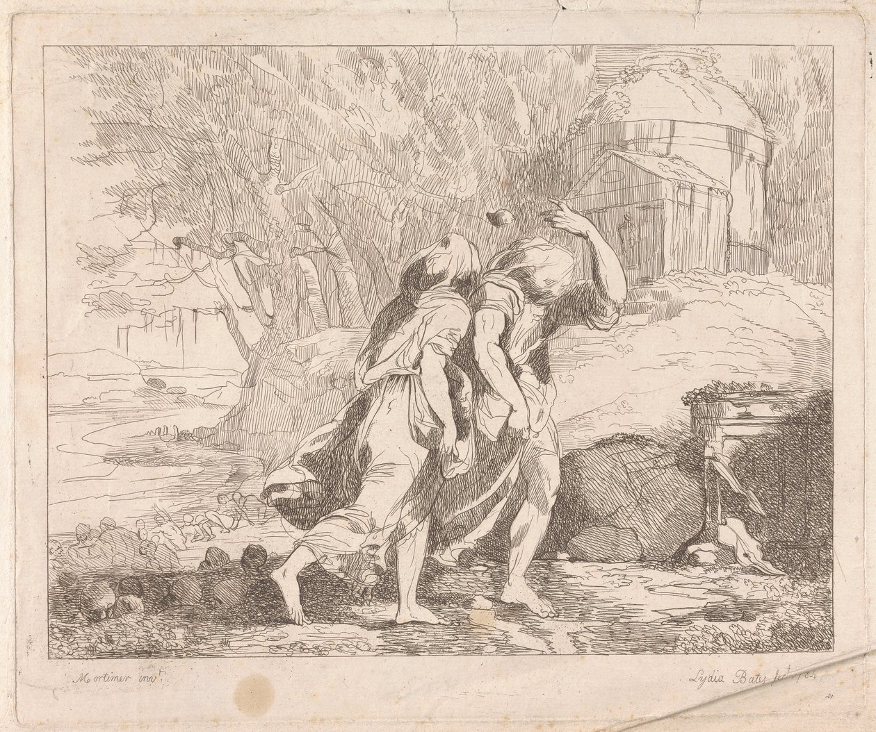 Deucalion and Pyrrha after the Flood by Lydia Bates