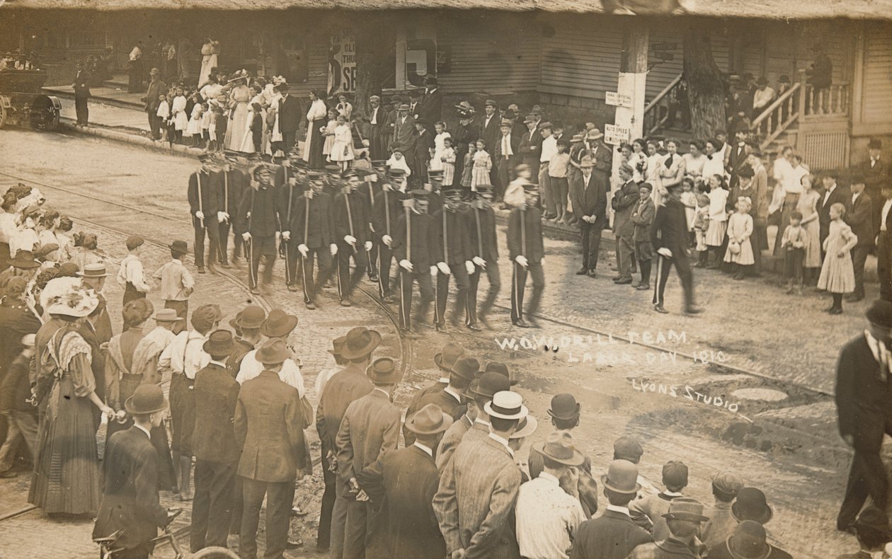 Woodmen of the World Drill Team, 1910 by Lyons Studio