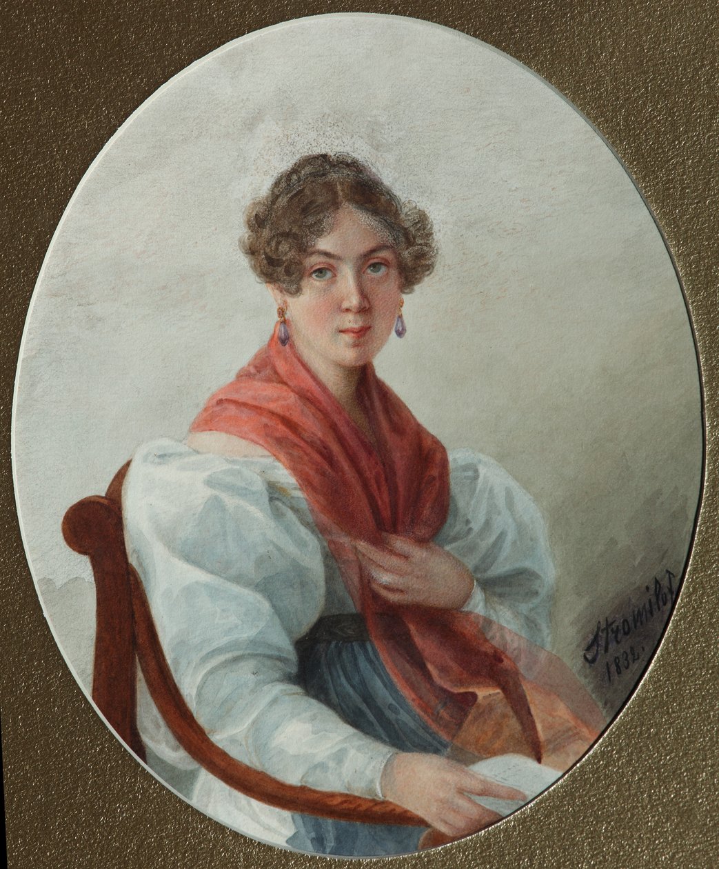 Portrait of N.A. Vasilyeva by Lyubov Stepanovna Borozdna Stromilova