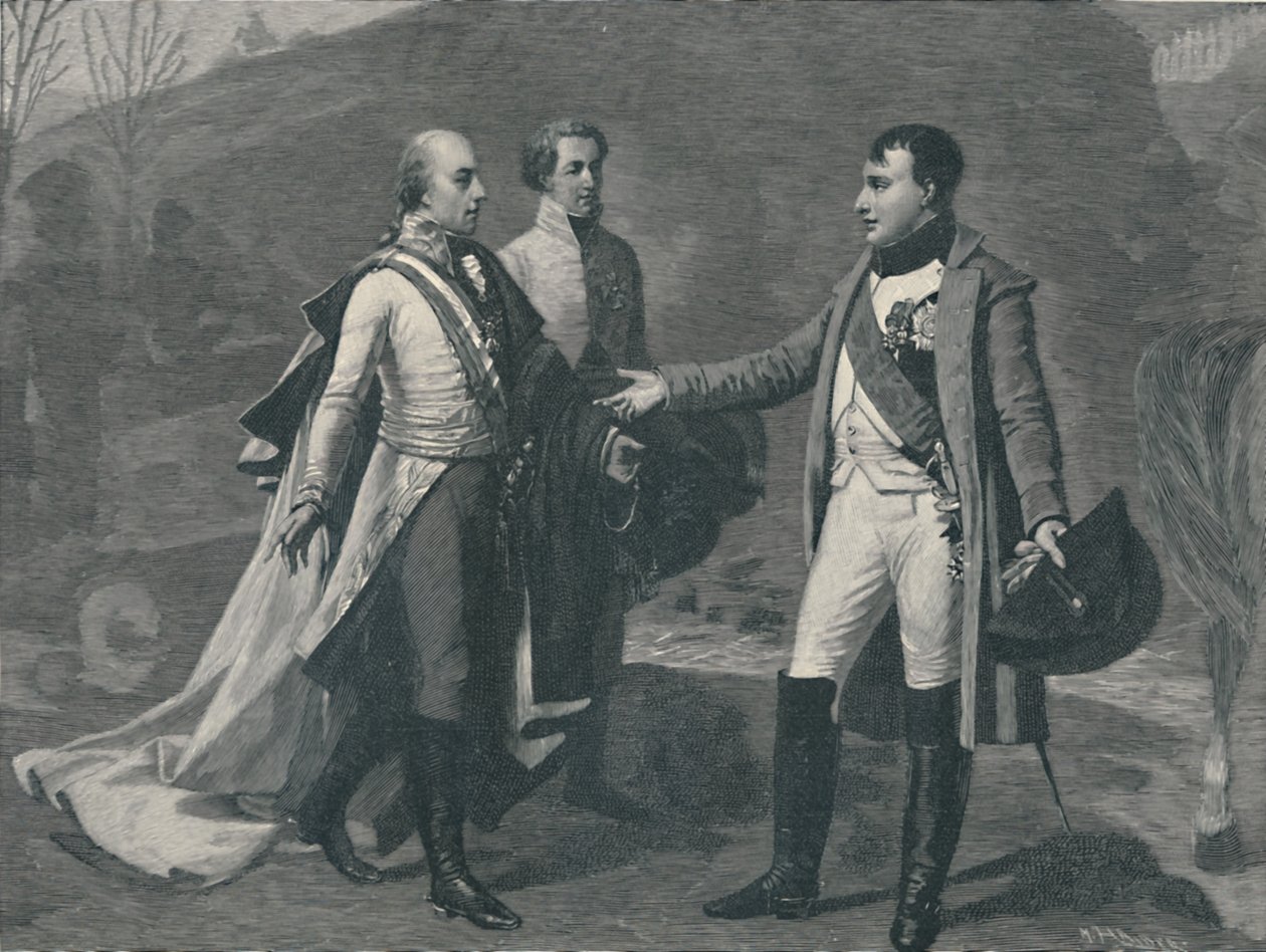 Meeting of Napoleon and Francis I after Austerlitz, 1805 by M. Haider