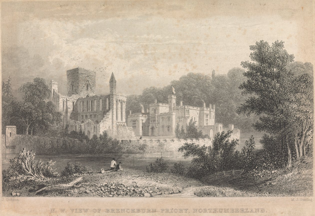 North West View of Brenckburn Priory, Northumberland by M. J. Starling