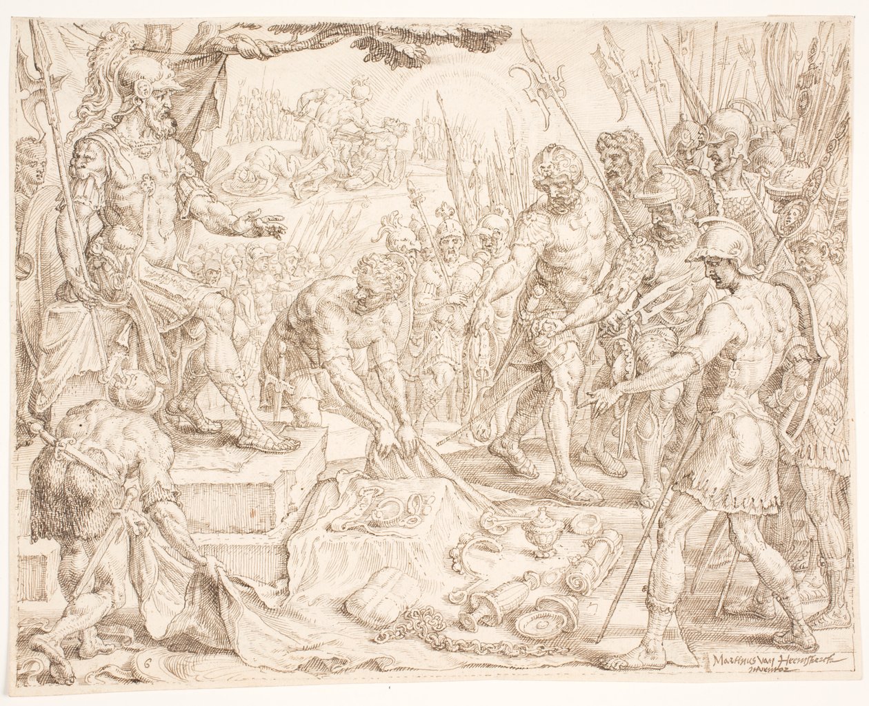 Gideon receiving the Booty by Maarten van Heemskerck