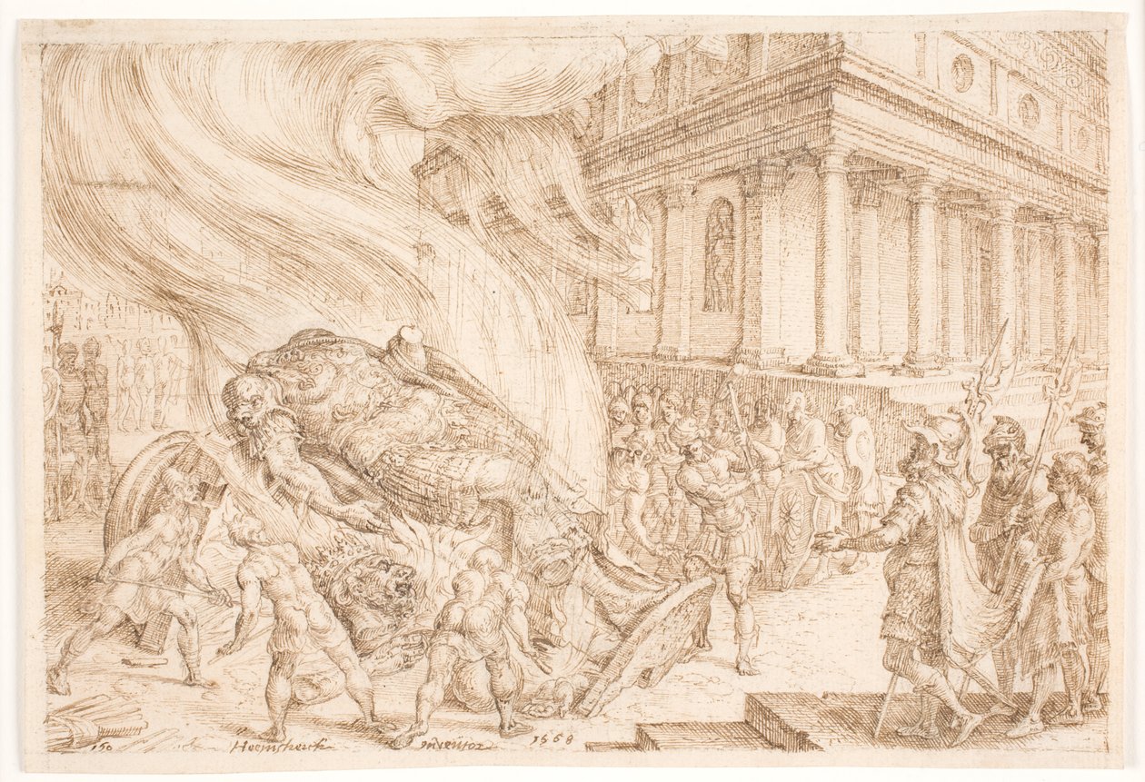 Jehu Destroys the House of Baal by Maarten van Heemskerck
