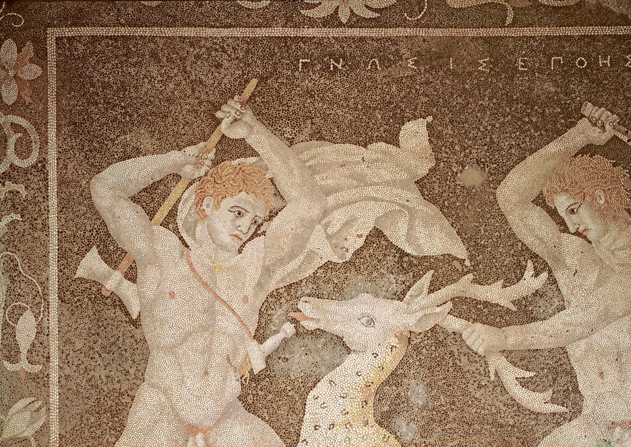 The Stag Hunt, Detail of the Hunters, from the 