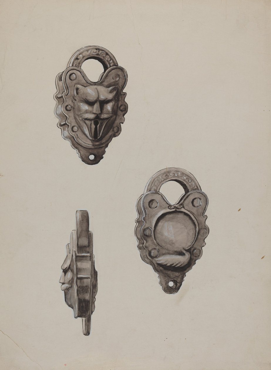 Iron Lock, c. 1937 by Majel G. Claflin