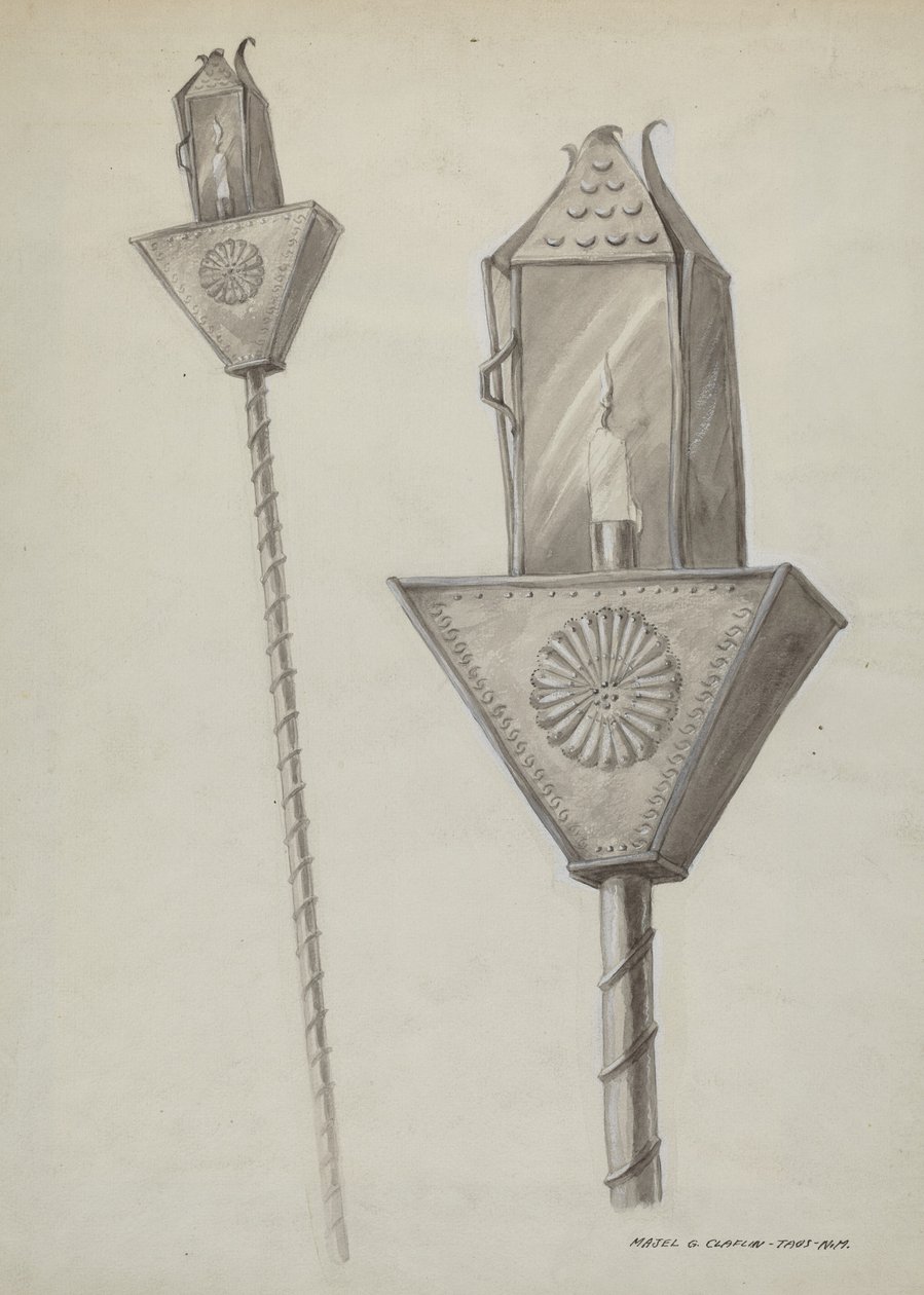 Penitente Processional Lantern, c. 1937 by Majel G. Claflin