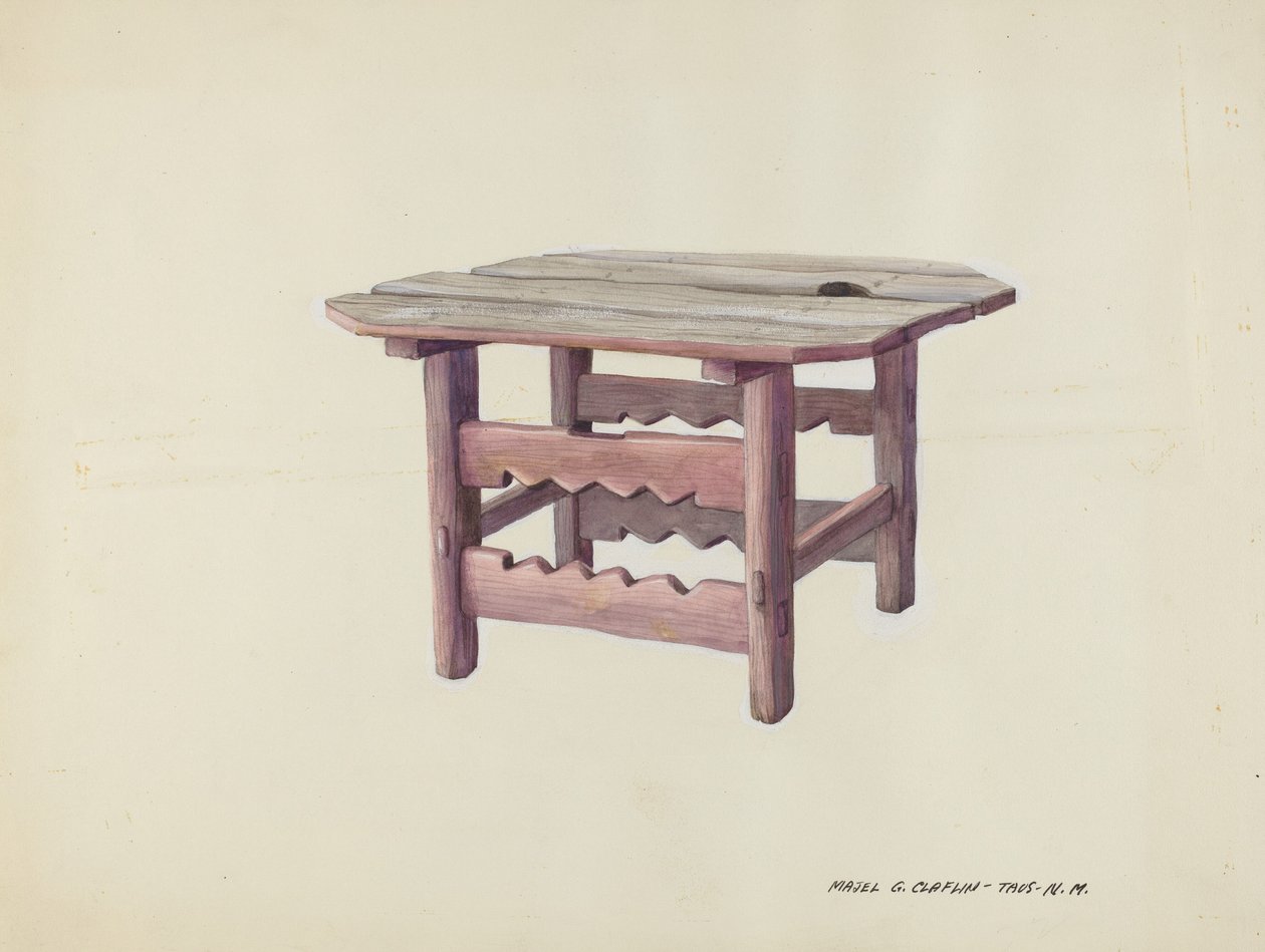 Small Table, c. 1937 by Majel G. Claflin