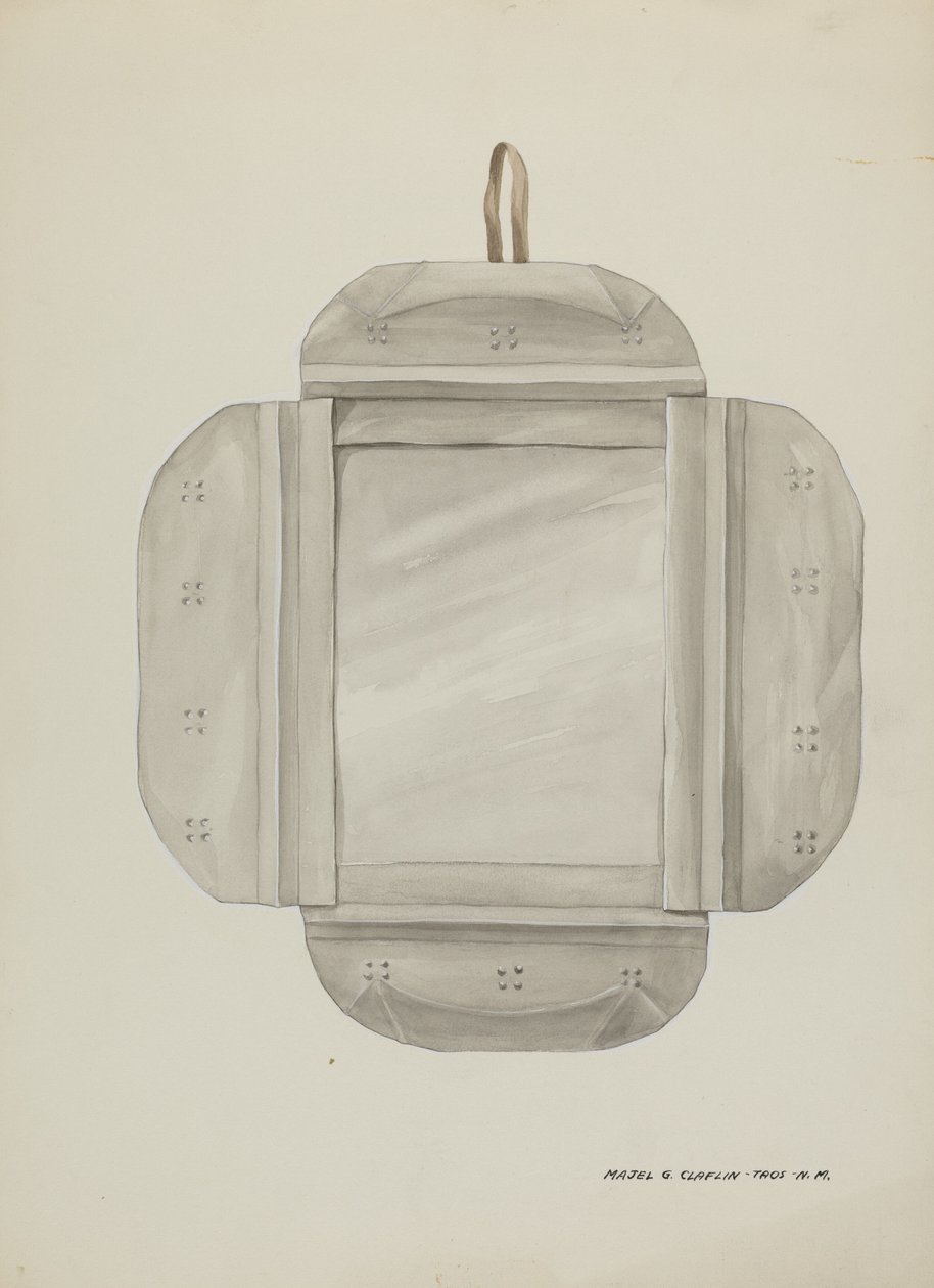 Tin Mirror Frame, c. 1937 by Majel G. Claflin