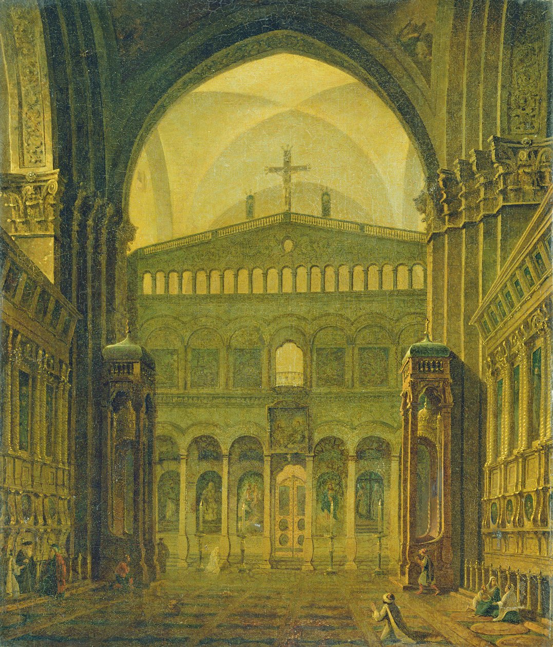 Inner View of the Temple in Jerusalem by Maksim Nikiforovich Vorobiev