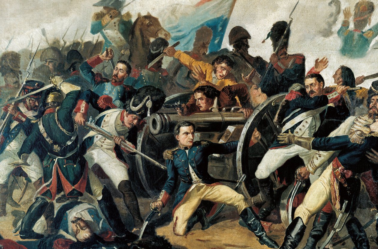 Spanish War of Independence (1808-1814) the population revolts against the French occupation (detail) by Manuel (after) Castellano