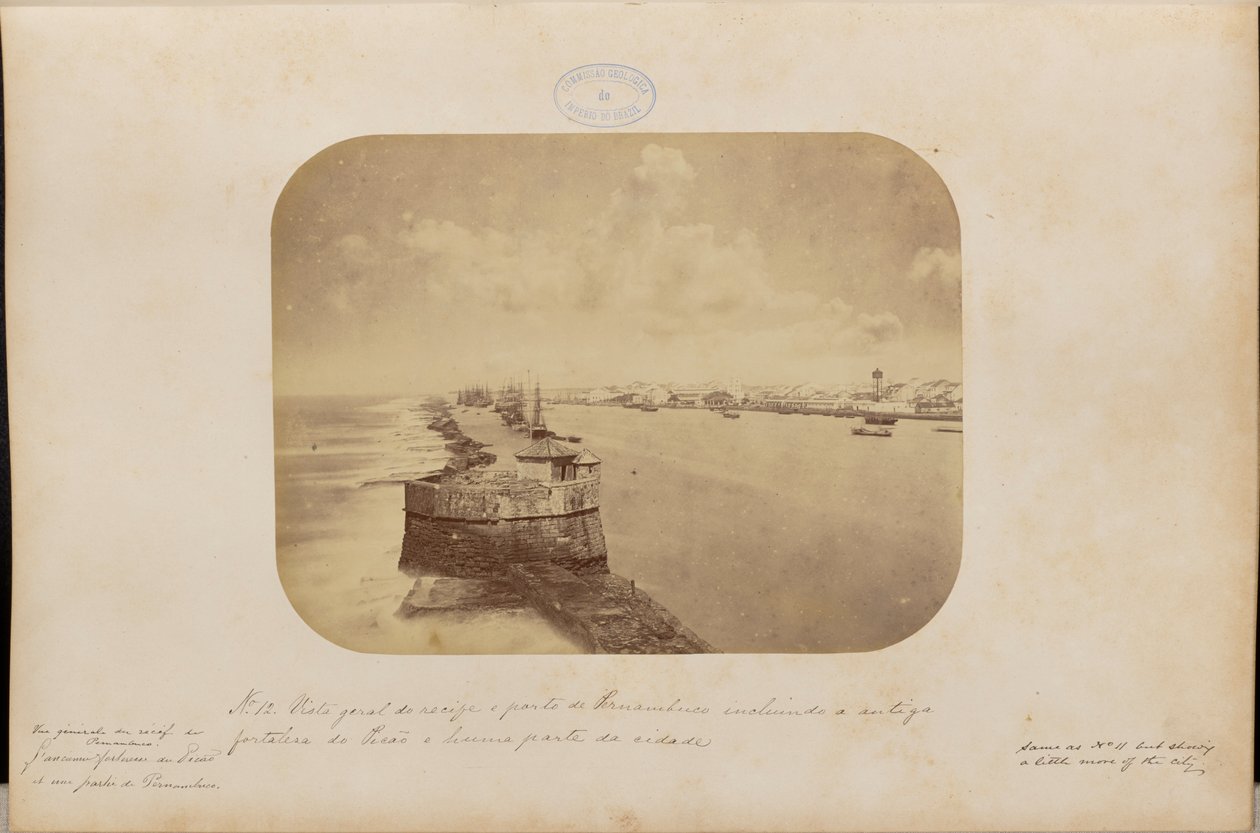 General View of Recife and Port of Pernambuco Including the Old Fortress of Picão and Part of the City by Marc Ferrez