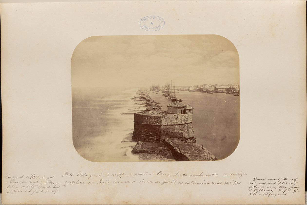 General View of Recife and Port of Pernambuco including the Old Fortress of Picão taken from the Lighthouse at the End of the Reef by Marc Ferrez